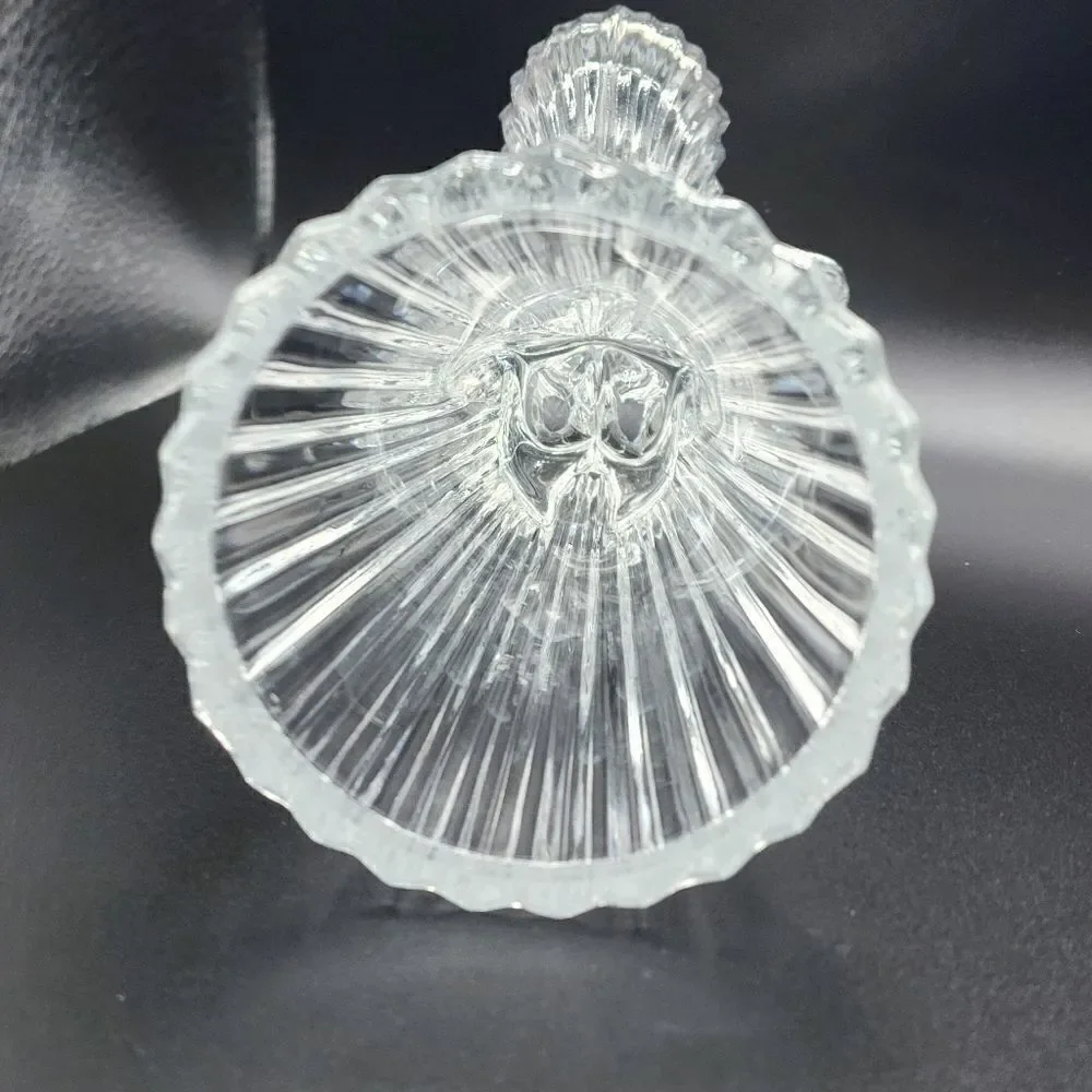 Vintage crystal angel candle holder